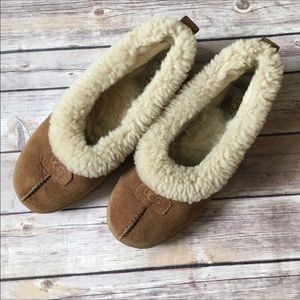 Ugg tan moccasins shearling slippers 8